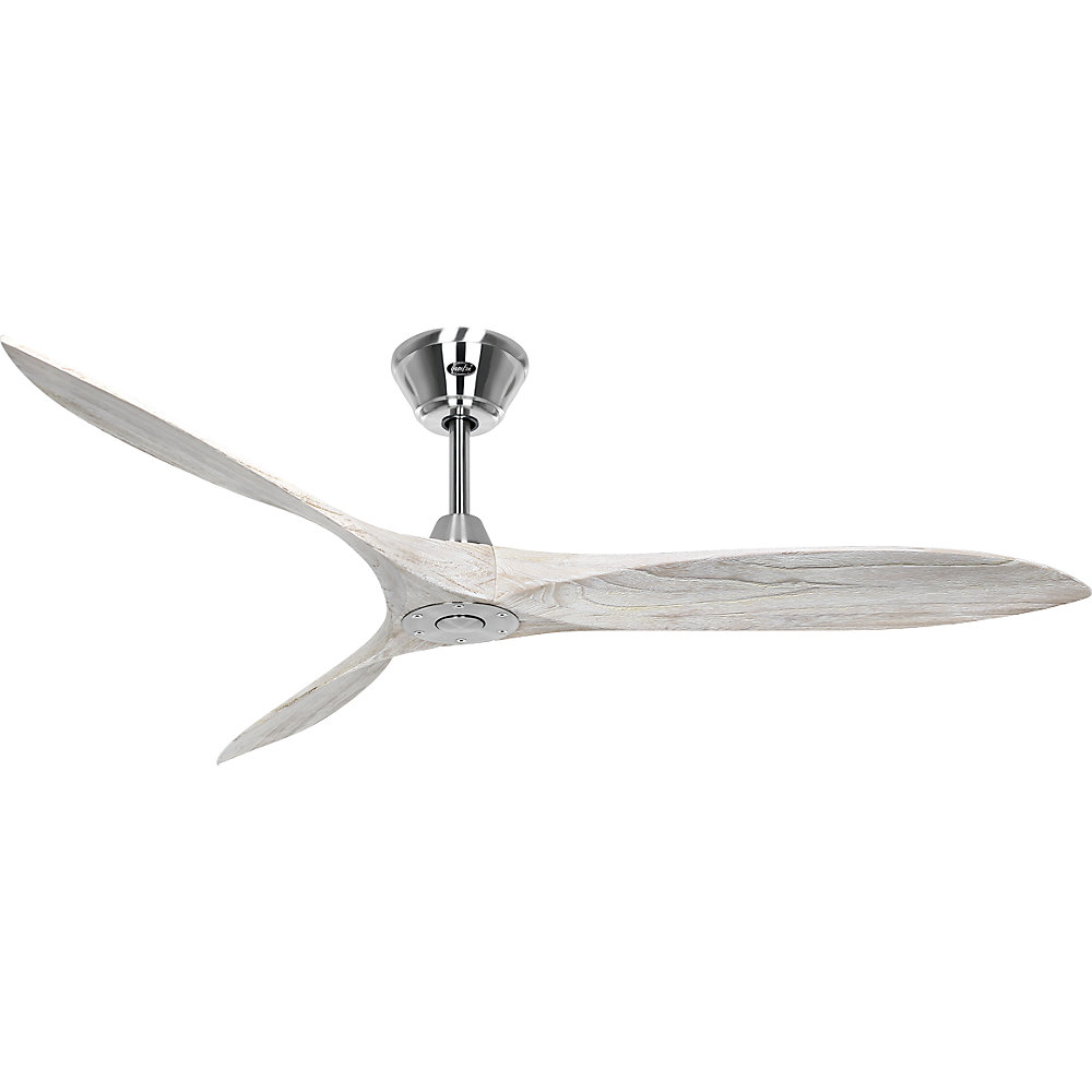 kaiserkraft Deckenventilator ECO AIRSCREW, Rotorblatt-Ø 1520 mm, weiß (Used Look) / Chrom 2