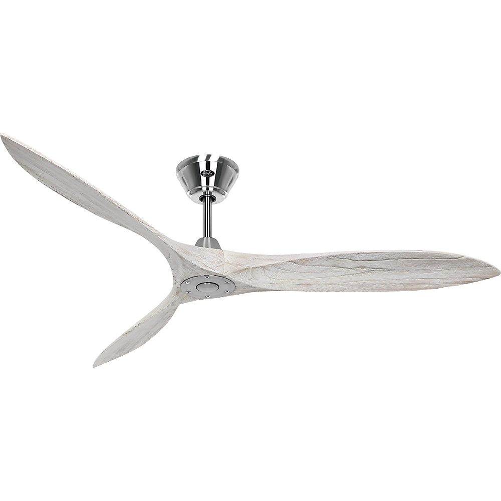 kaiserkraft Deckenventilator ECO AIRSCREW, Rotorblatt-Ø 1520 mm, weiß (Used Look) / Chrom