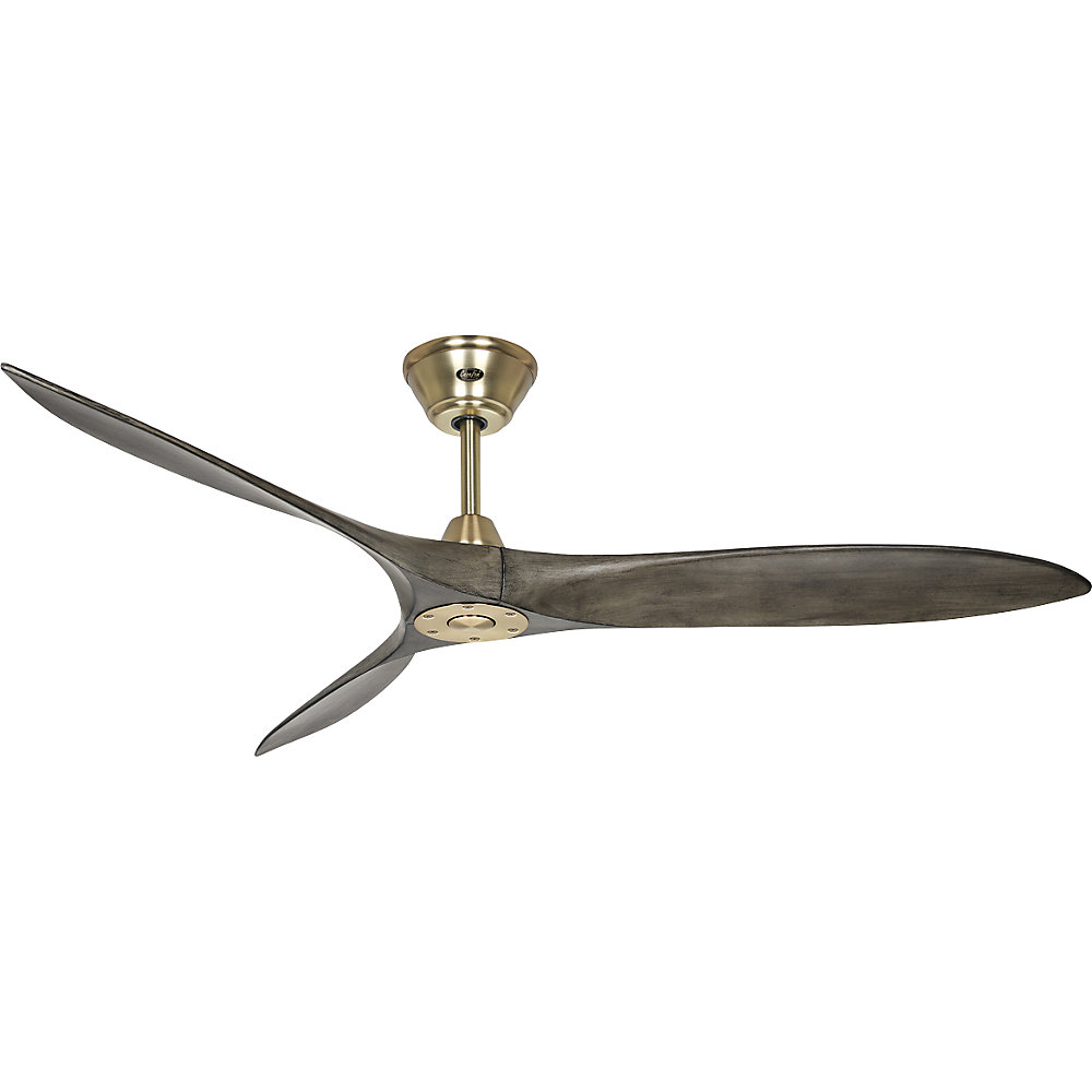 kaiserkraft Deckenventilator ECO AIRSCREW, Rotorblatt-Ø 1520 mm, grau / Messing 2