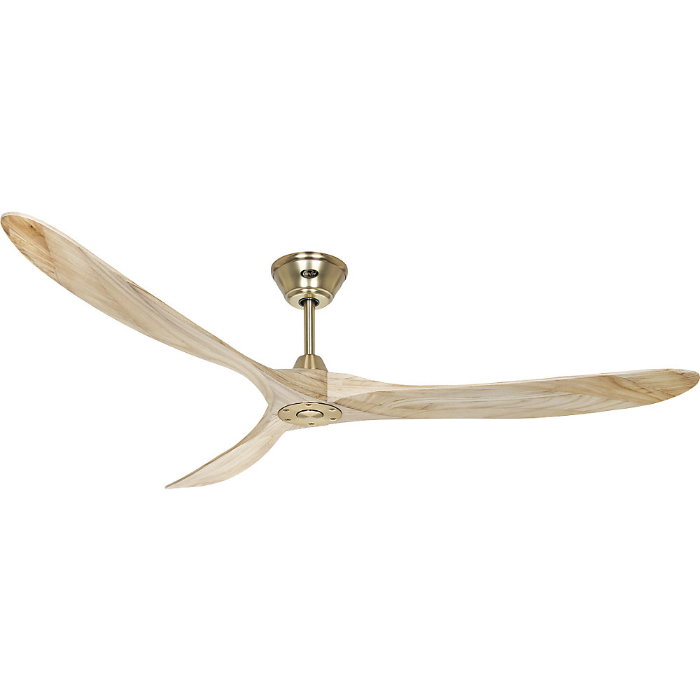 kaiserkraft Deckenventilator ECO GENUINO, Rotorblatt-Ø 1800 mm, natur / Messing 2