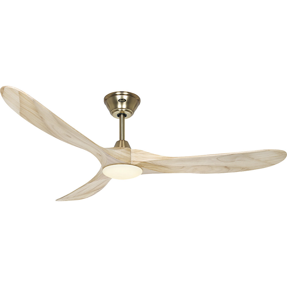 Ventilateur de plafond Kaiserkraft ECO GENUINO-L, naturel / laiton 1520 mm 2