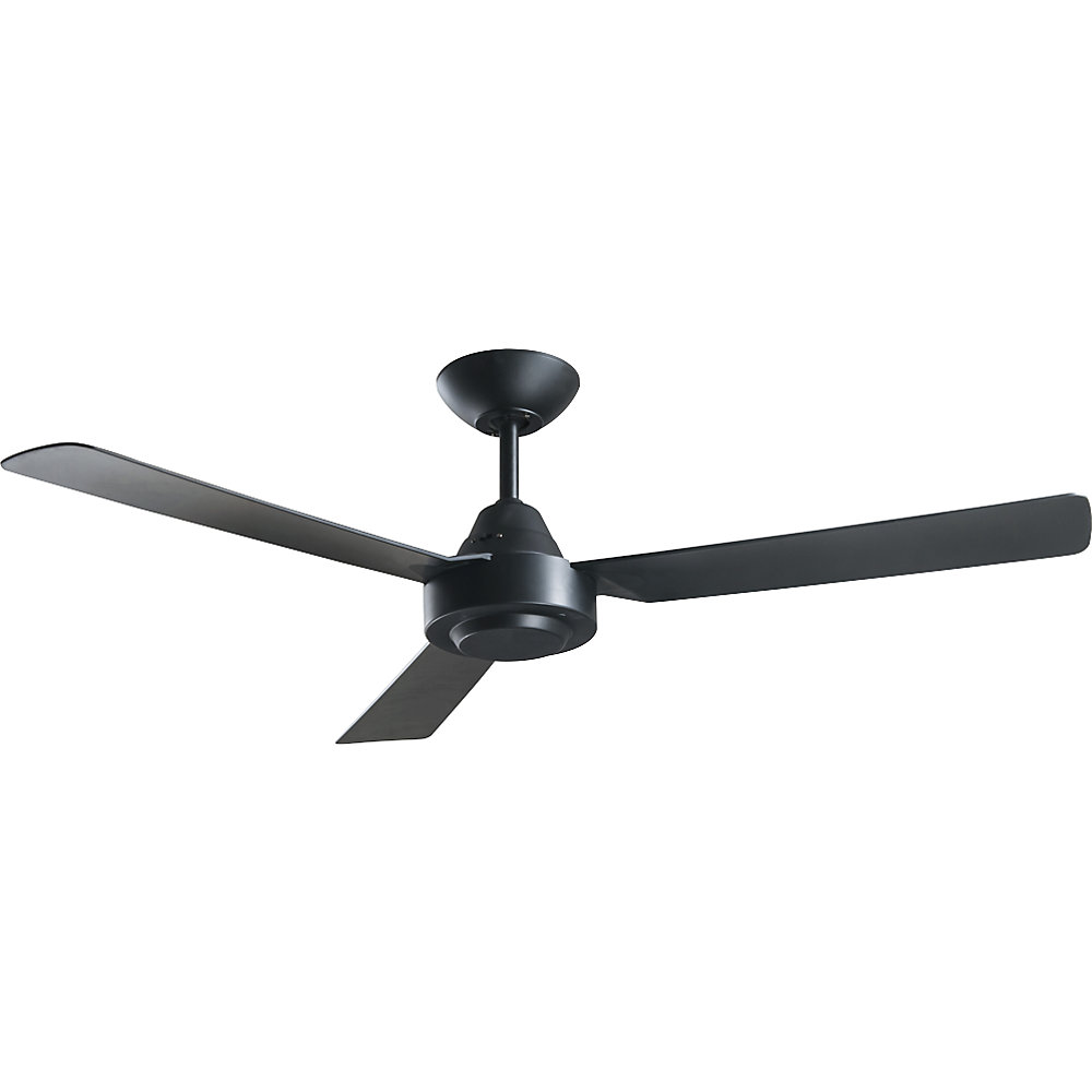 Bayside Calypso Ventilateur de plafond 45 W (Ø x H) 1220 mm x 310 mm noir avec interrupteur mural