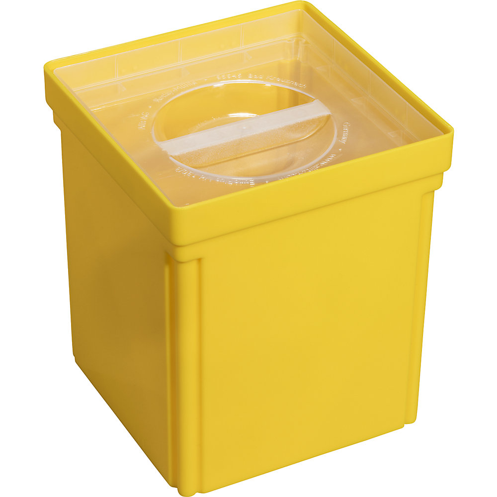 Boîte taille 3 avec couvercle, L x l x h ext. 108 x 108 x 130 mm, lot de 20, jaune