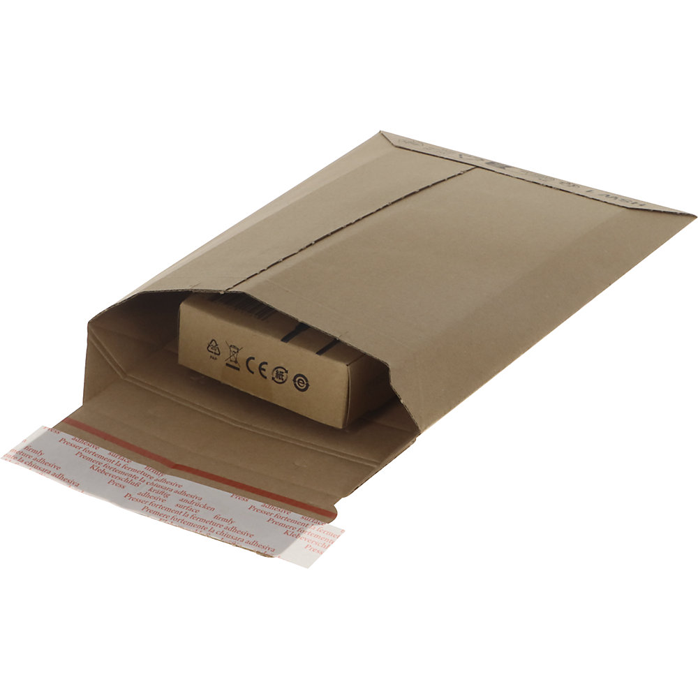 Versandtaschen, aus Wellpappe, VE 25 Stk, Innen-LxB 460 x 320 mm, ab 2 VE ratioform economy