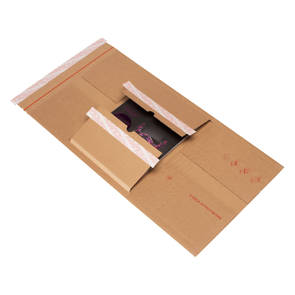 VarioBuchpack Plus, mit 3-fachem Selbstklebeverschluss, LxB 230 x 160 mm, ab 300 Stk ratioform flow