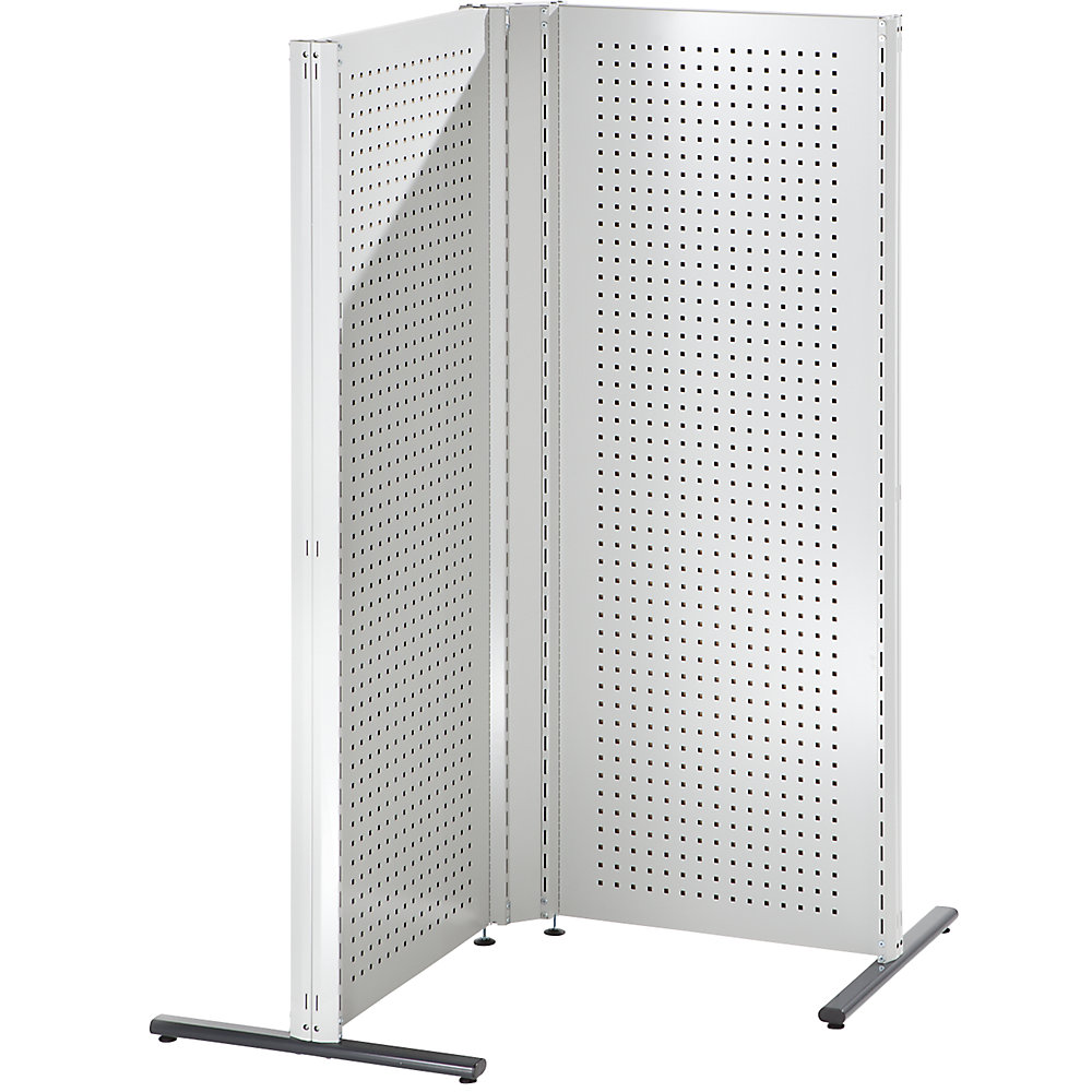 ANKE Industrial partition wall system, corner combination, left side, 90°, light grey