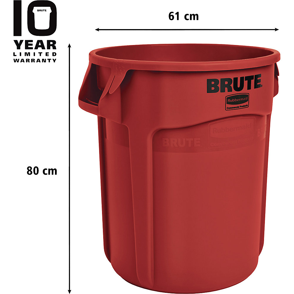Universalcontainer BRUTE®, rund, Inhalt 166 l, rot Rubbermaid 2