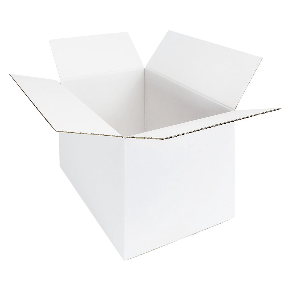 Wellpapp-Faltkarton, außen/innen weiß, LxBxH 450 x 350 x 230 mm, ab 100 Stk ratioform terra 2