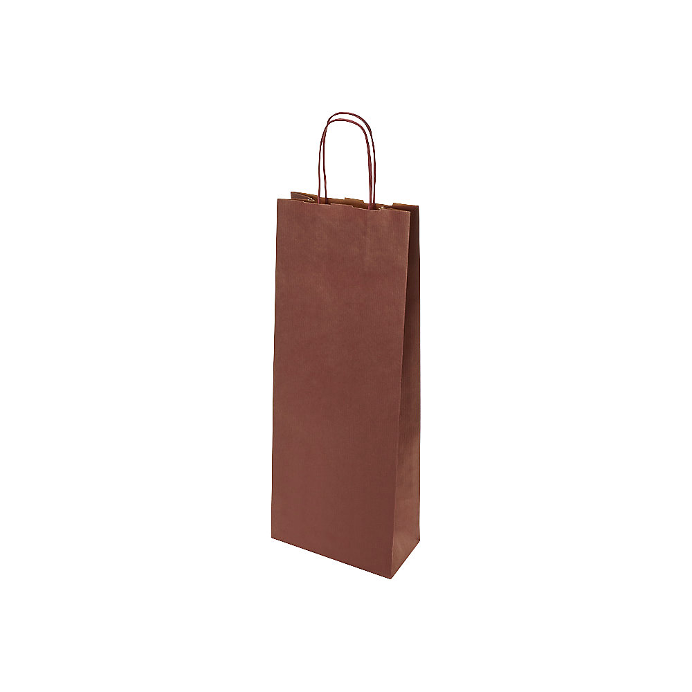 Flaschentasche aus Papier, 1 Flasche, Außen-LxB 395 x 80 mm, VE 300 Stk, bordeaux, ab 5 VE ratioform