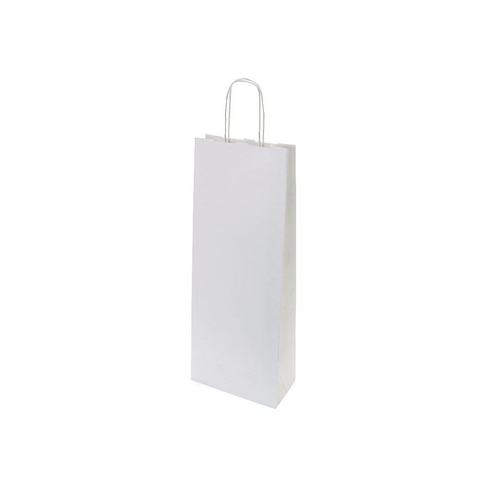 Flaschentasche aus Papier, 1 Flasche, Außen-LxB 395 x 80 mm, VE 300 Stk, weiß, ab 5 VE ratioform