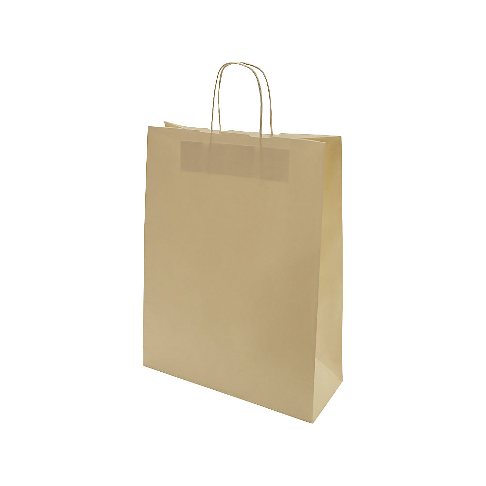 Papiertragetasche FRESH, sand, LxBxH 320 x 130 x 425 mm, 100 g/m², VE 250 Stk, ab 5 VE ratioform