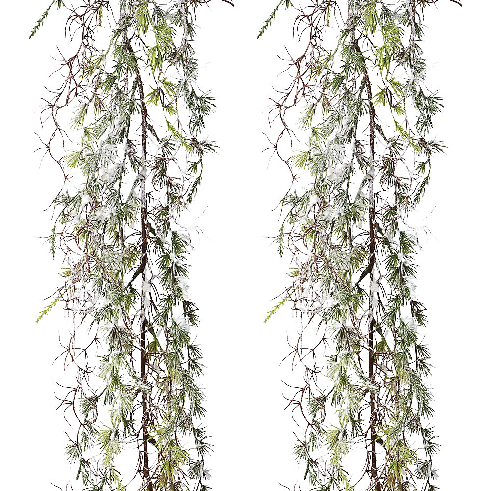 Ghirlande di cedro con neve, 2 pezzi - kaiserkraft