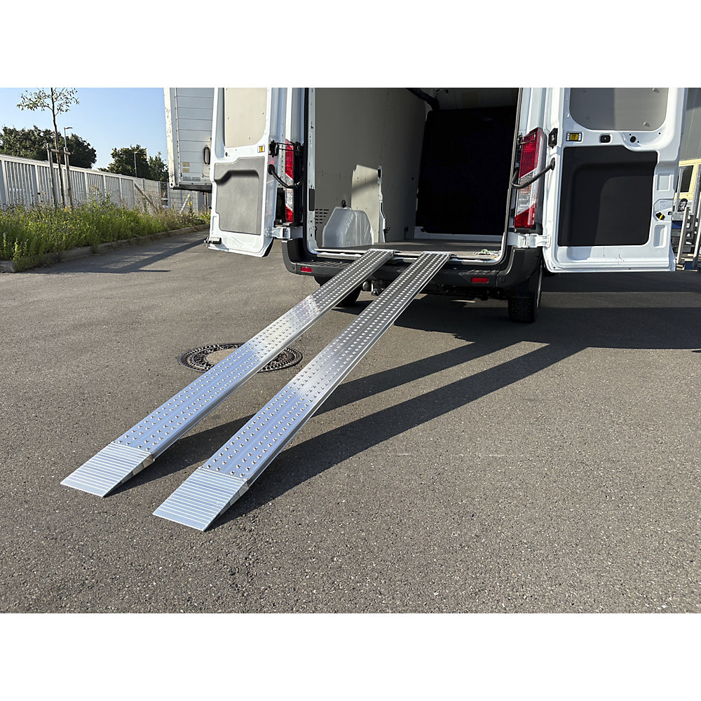 Kaiserkraft Loading Ramp Perforated Aluminum White-aluminum 1500x200mm 2