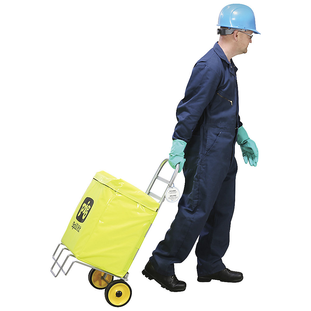 Notfall-Kit in Trolley-Wagen, Ausführung universal, absorbiert 58,3 l PIG 2