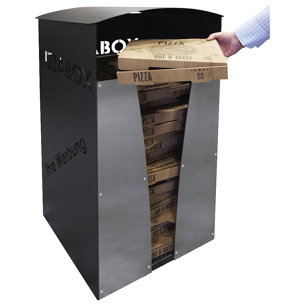 kaiserkraft Abfallsammler für Pizzakartons, HxBxT 1040 x 503 x 504 mm, Stahlblech 2