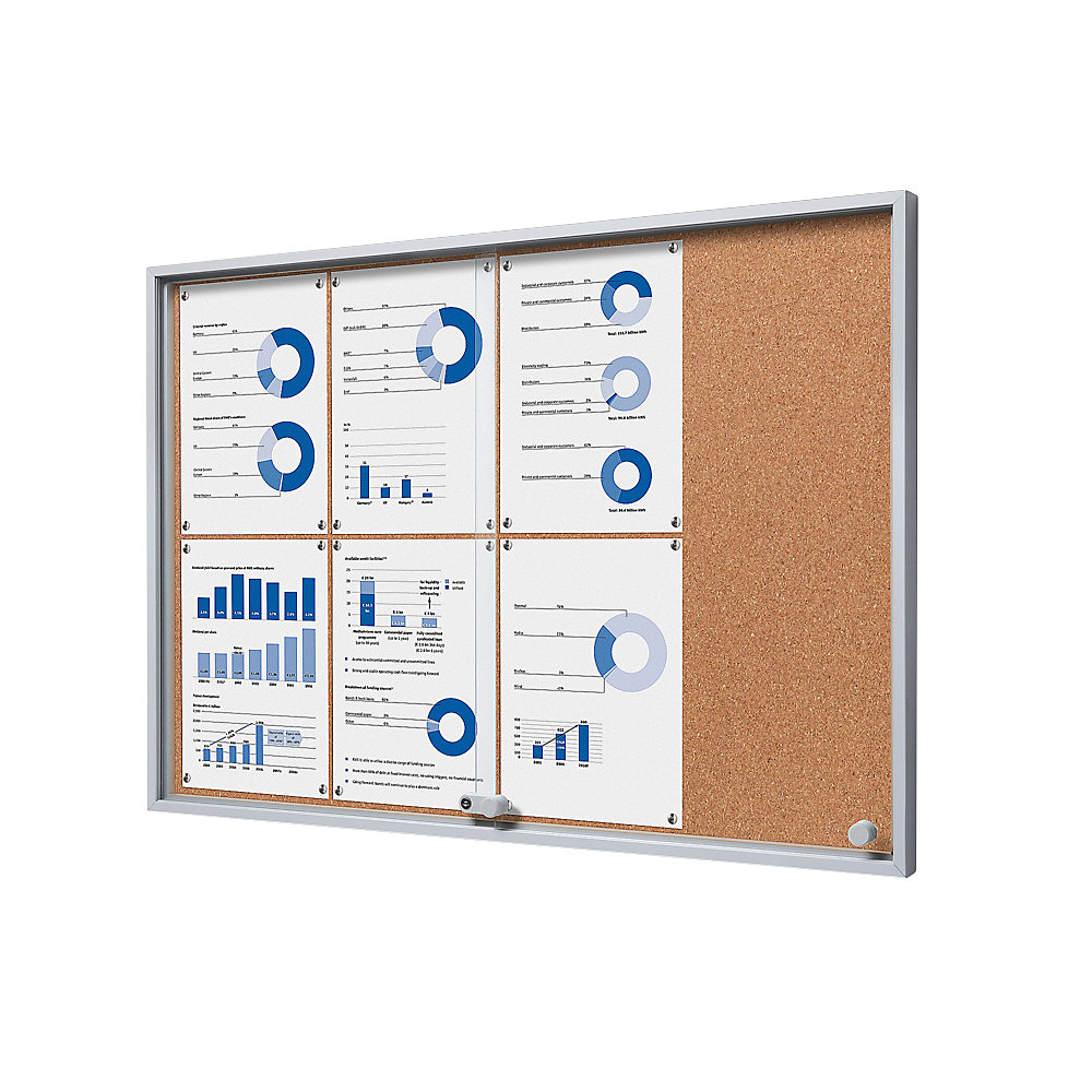 Vitrine d'affichage à portes coulissantes