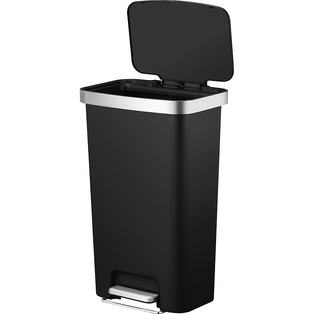 Treteimer Hana, eckig, Volumen 45 l, BxHxT 455 x 740 x 340 mm, schwarz EKO 2