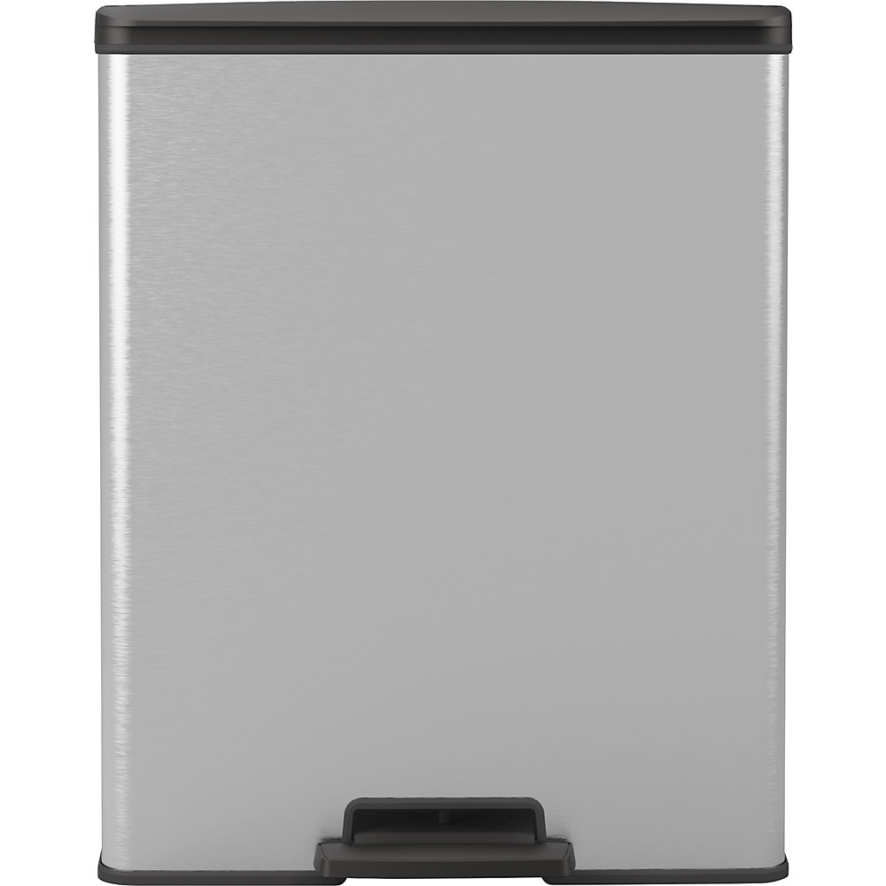kaiserkraft Tretmülleimer Slim, Volumen 65 l, HxBxT 622 x 300 x 496 mm, silber 2
