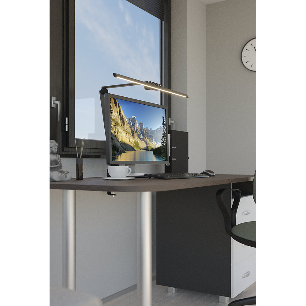 LED-Bildschirmleuchte FLOW, dimmbar, mit Klemmfuß, anthrazit, 1000 lm Hansa 2