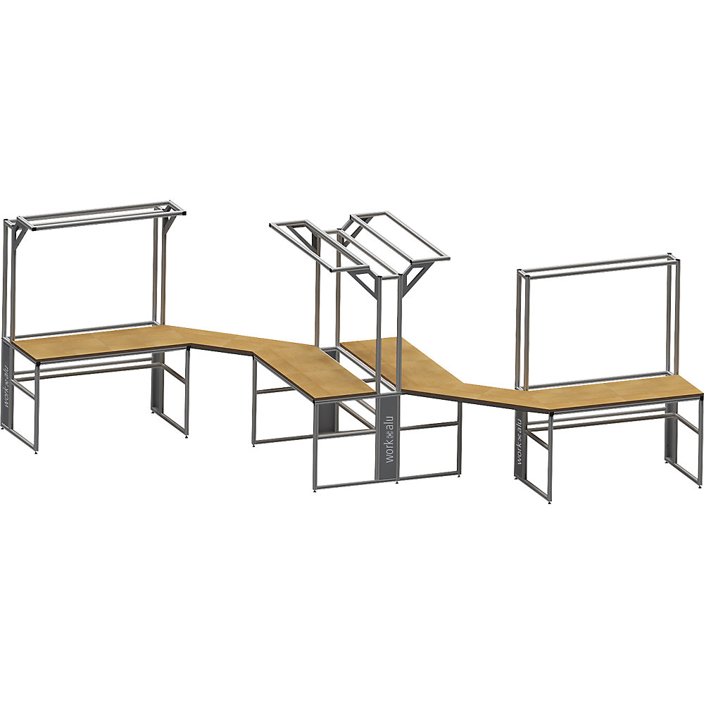 Bedrunka Hirth workalu Aluminium Workbench Double-Sided 1950mm 2