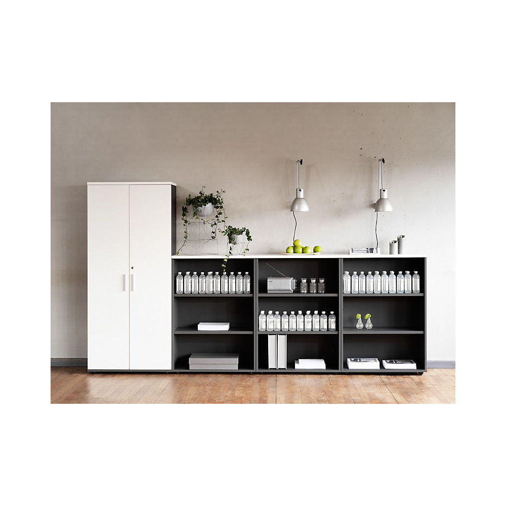 Kaiserkraft Portland Office Shelf Light Gray White 2