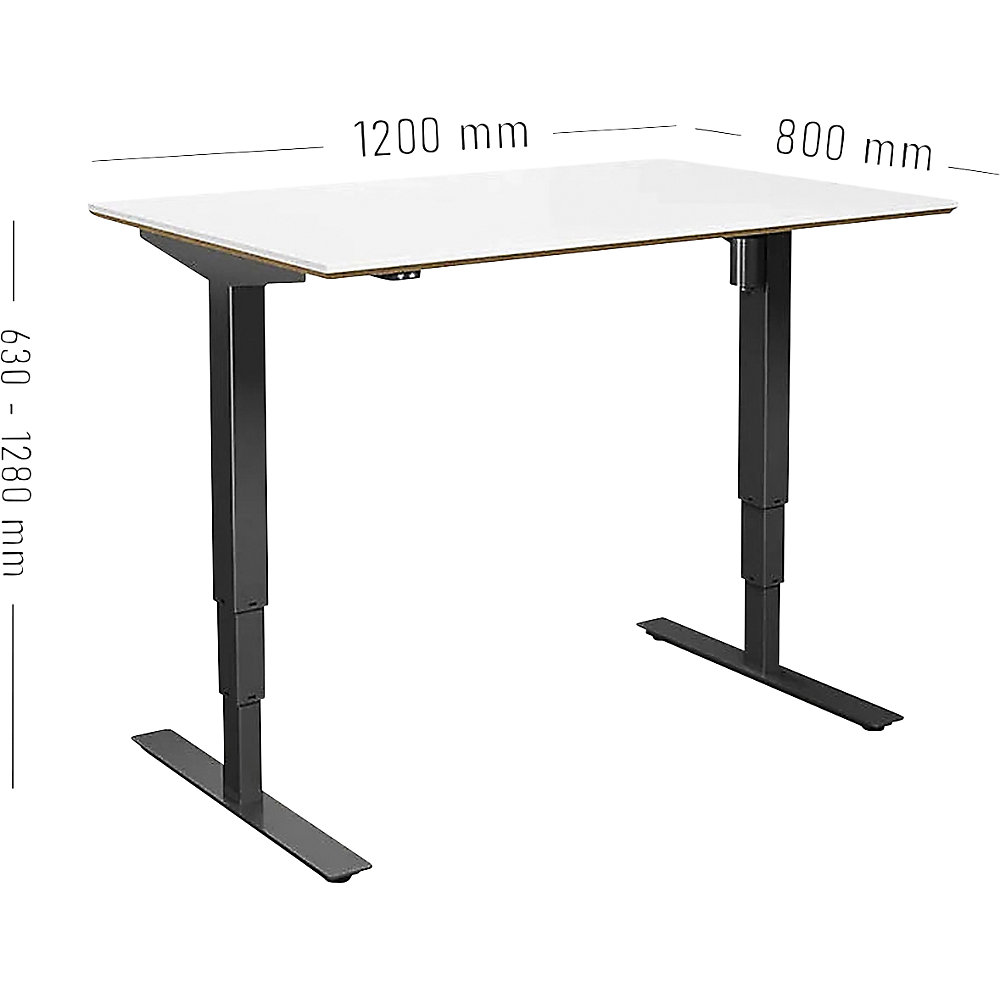 Kaiserkraft Atlanta Trend Desk White/Black 1200x800 2