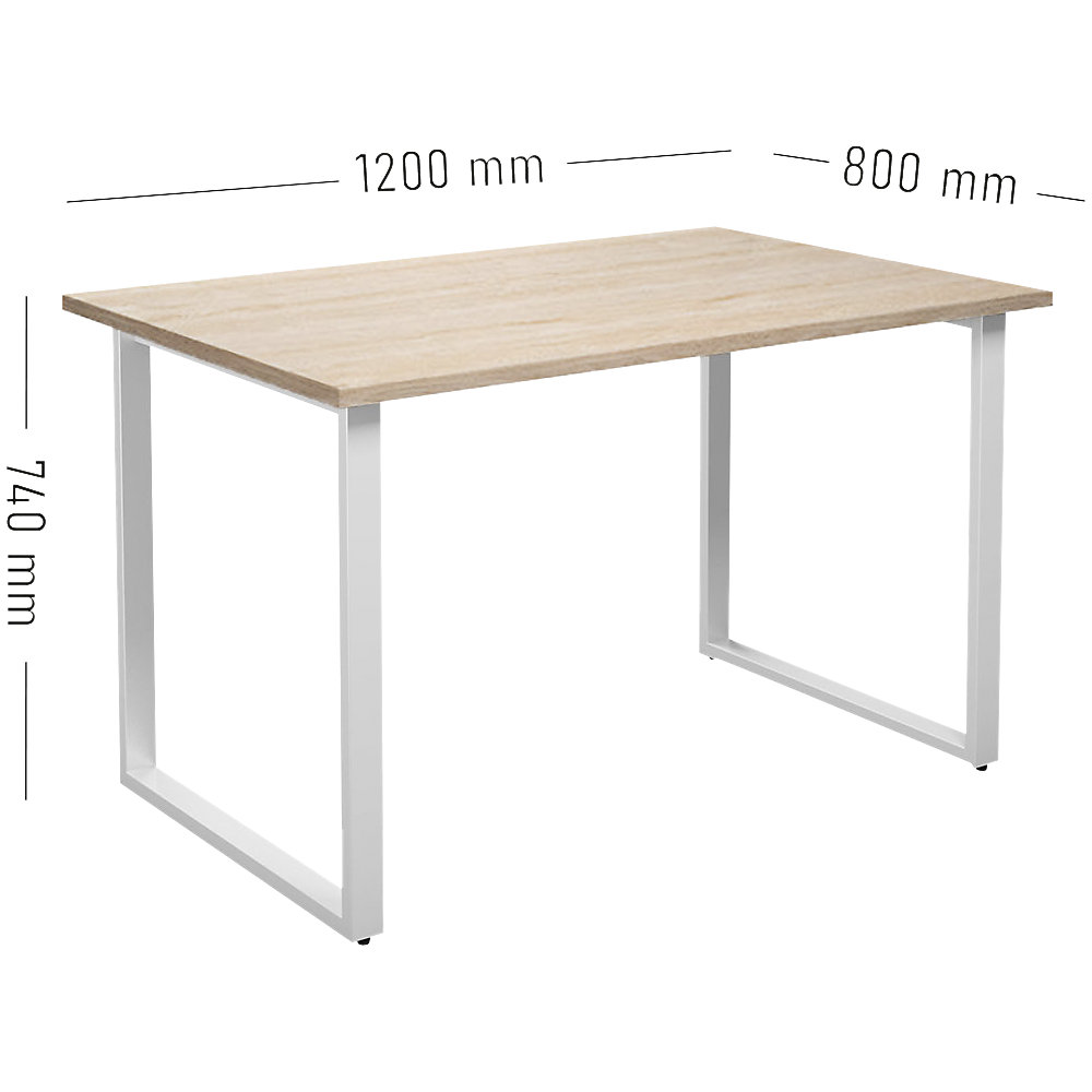 kaiserkraft DUO-O Multipurpose Table Oak/White 1200x800mm 2