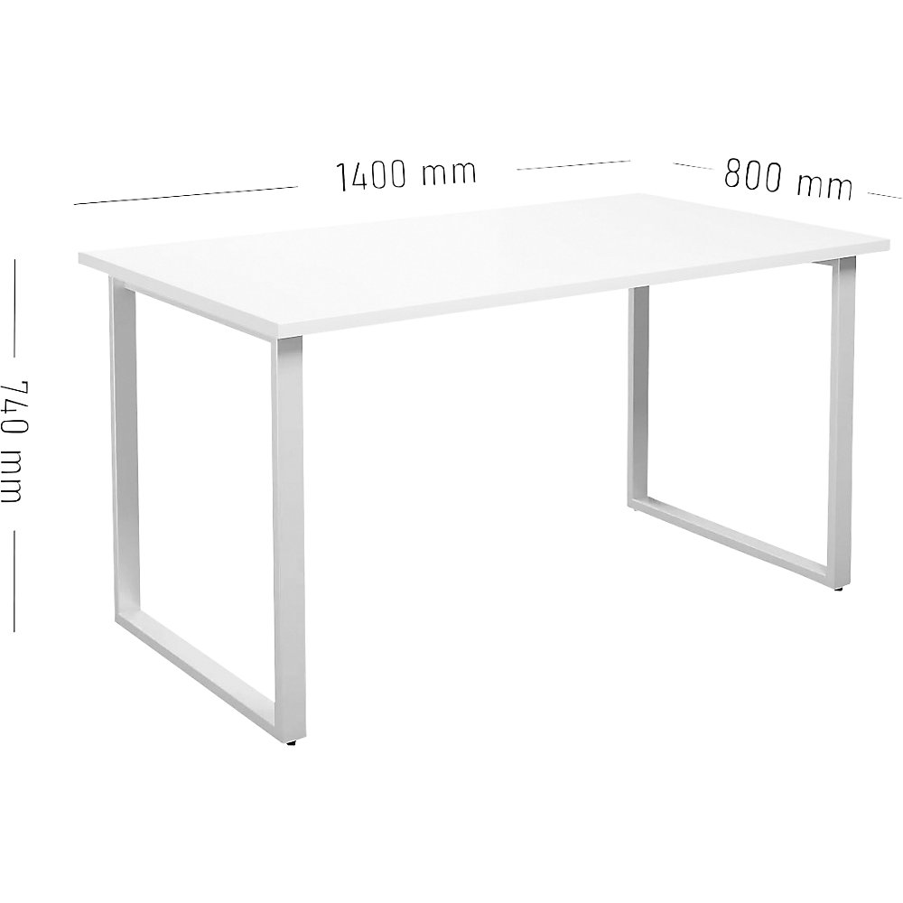 kaiserkraft DUO-O Multipurpose Table White 1400x800mm 2