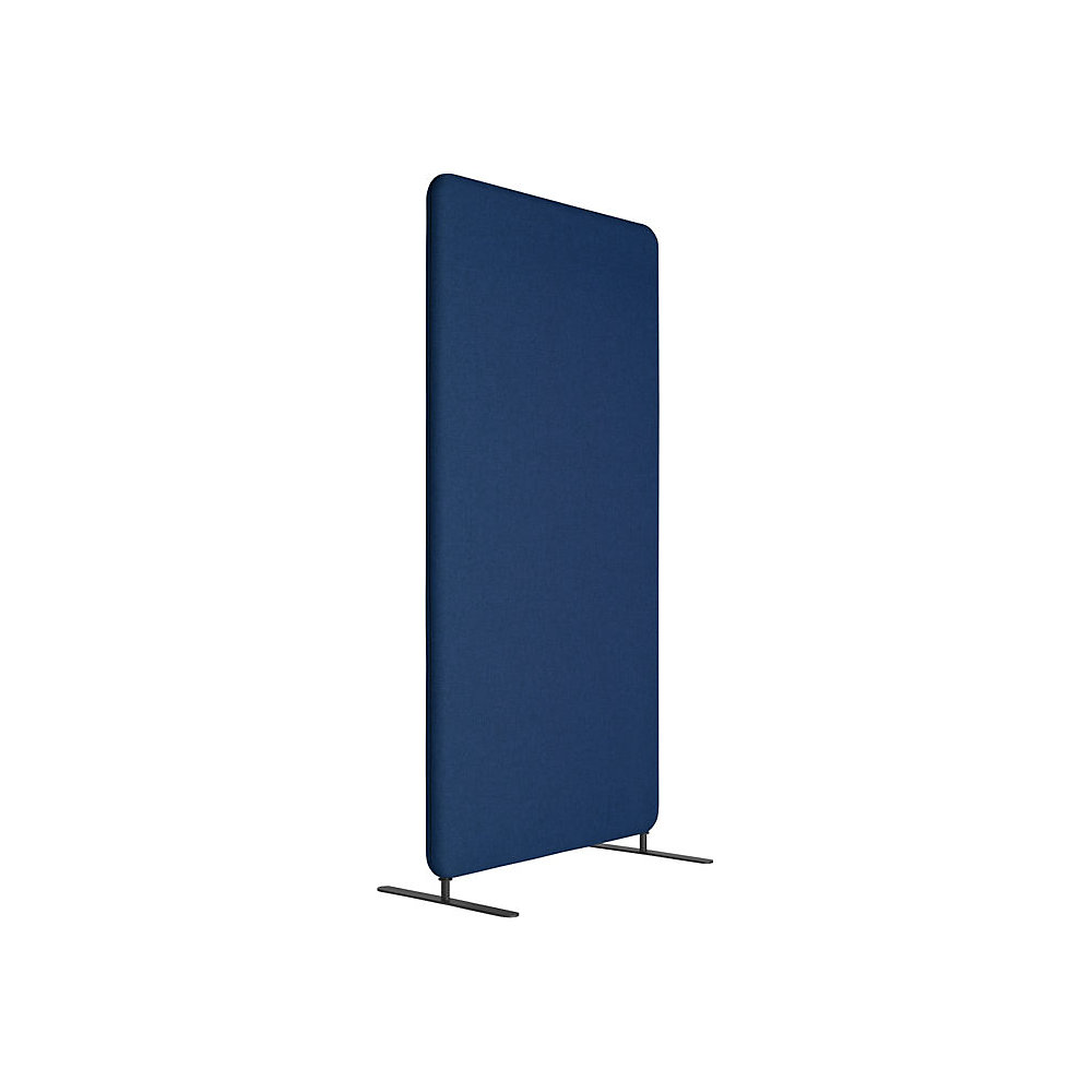 Akoestische scheidingswand Softline Salsa, textiel, h x b = 1360 x 1200 mm, blauw