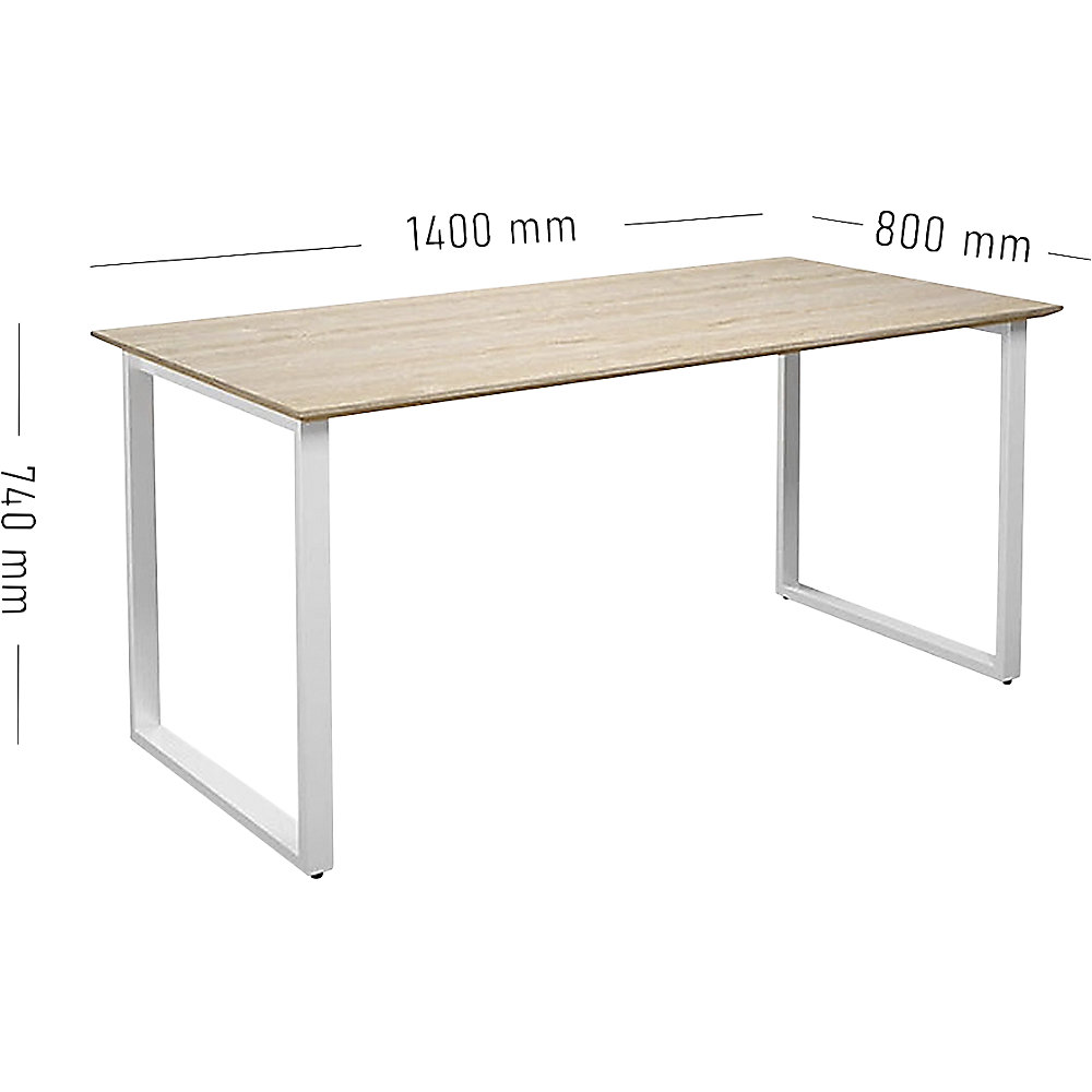 Kaiserkraft DUO-O Trend Multipurpose Table Oak/White 1400x800 2