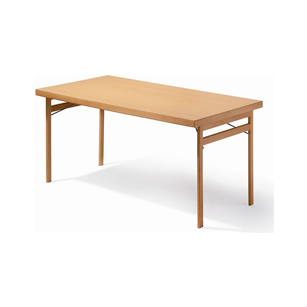 Inklapbare tafel, frame van massief beukenhout, b x d = 1500 x 800 mm, laminaatblad