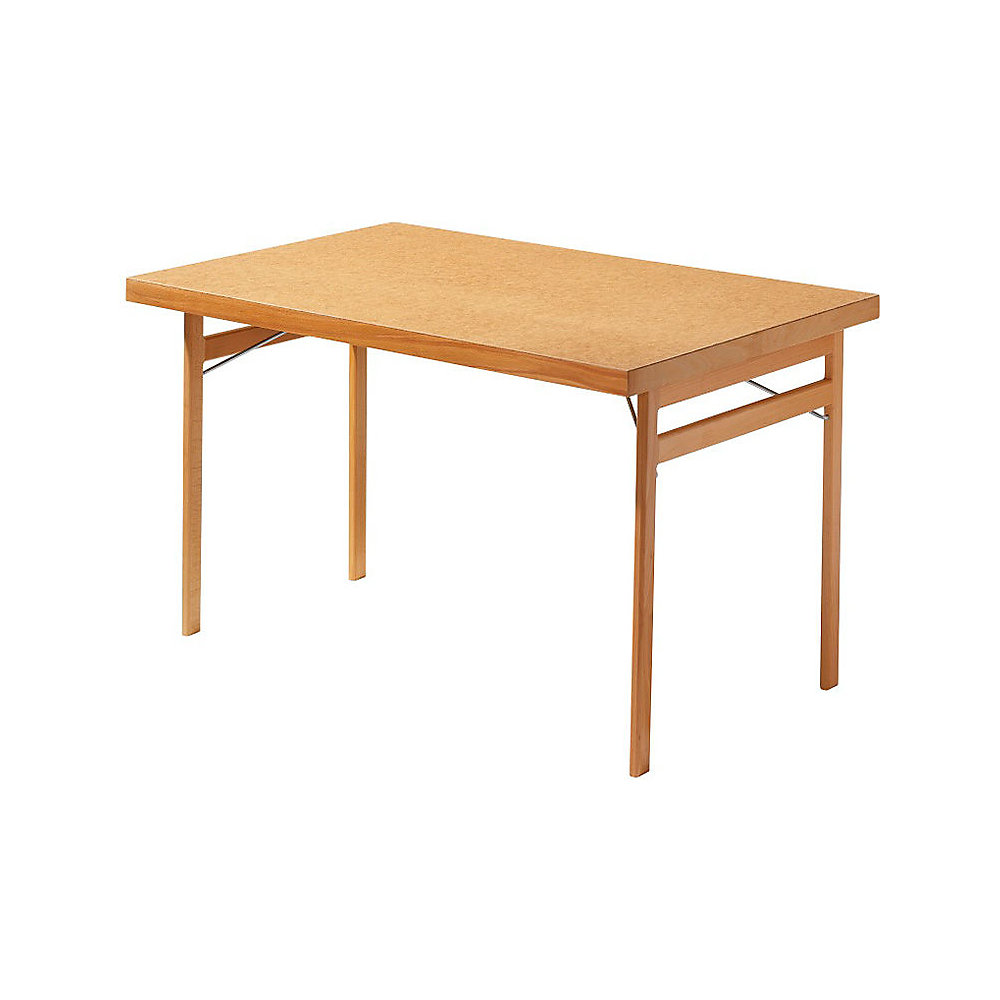 Inklapbare tafel, frame van massief beukenhout, b x d = 1500 x 800 mm, houtvezelblad