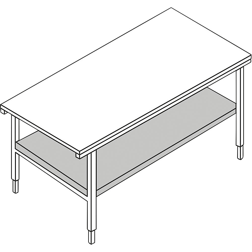kaiserkkraft Intermediate Shelf Gray 1730x770x18mm 2