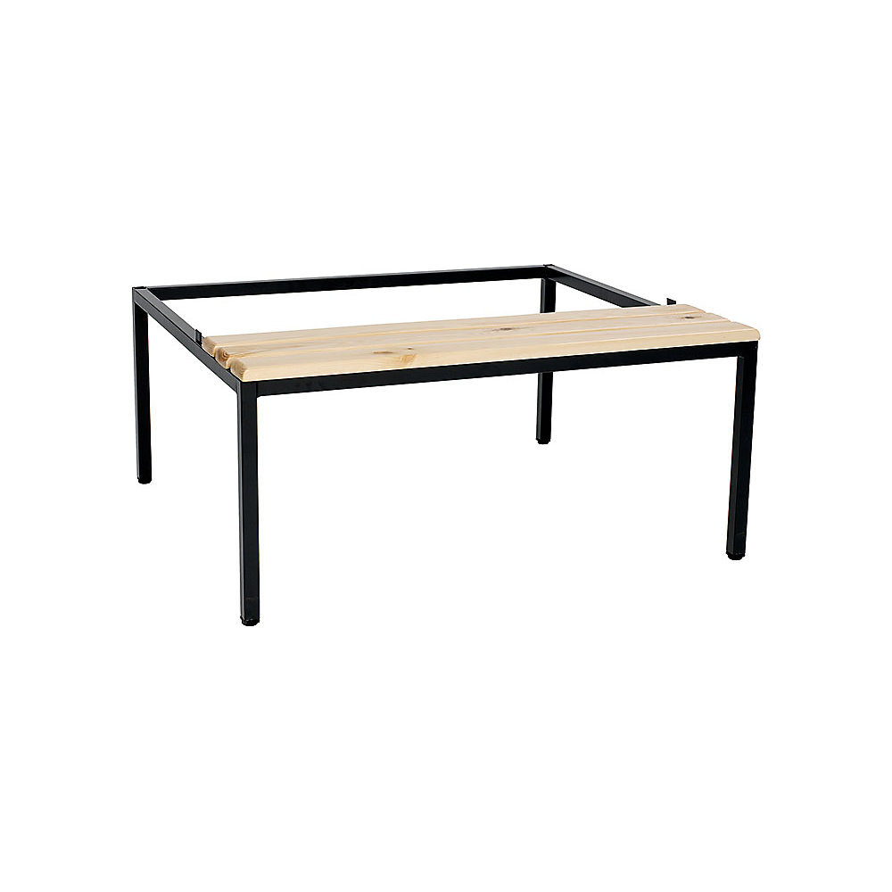 Bastidor con banco para la serie de taquillas Fydor, negro / pino, anchura 900 mm