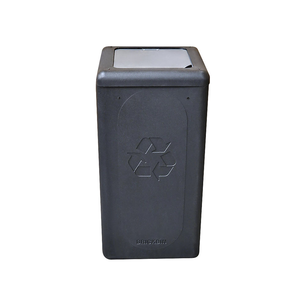 Kaiserkraft BrickBin Single Recycling Bin Black/Grey 2