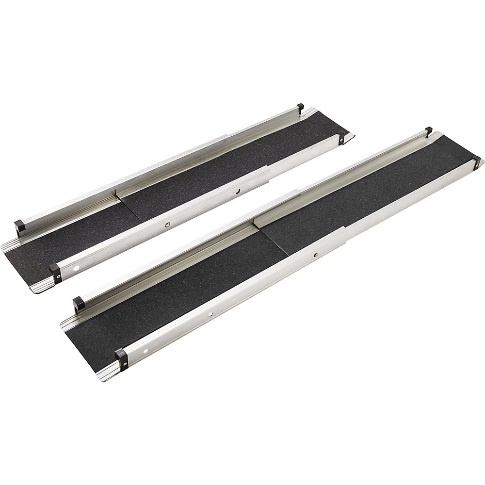 Auffahrrampe mit Anti-Rutsch Beschichtung, 3-fach verstellbar, Länge bis 1220 mm Mottez 2