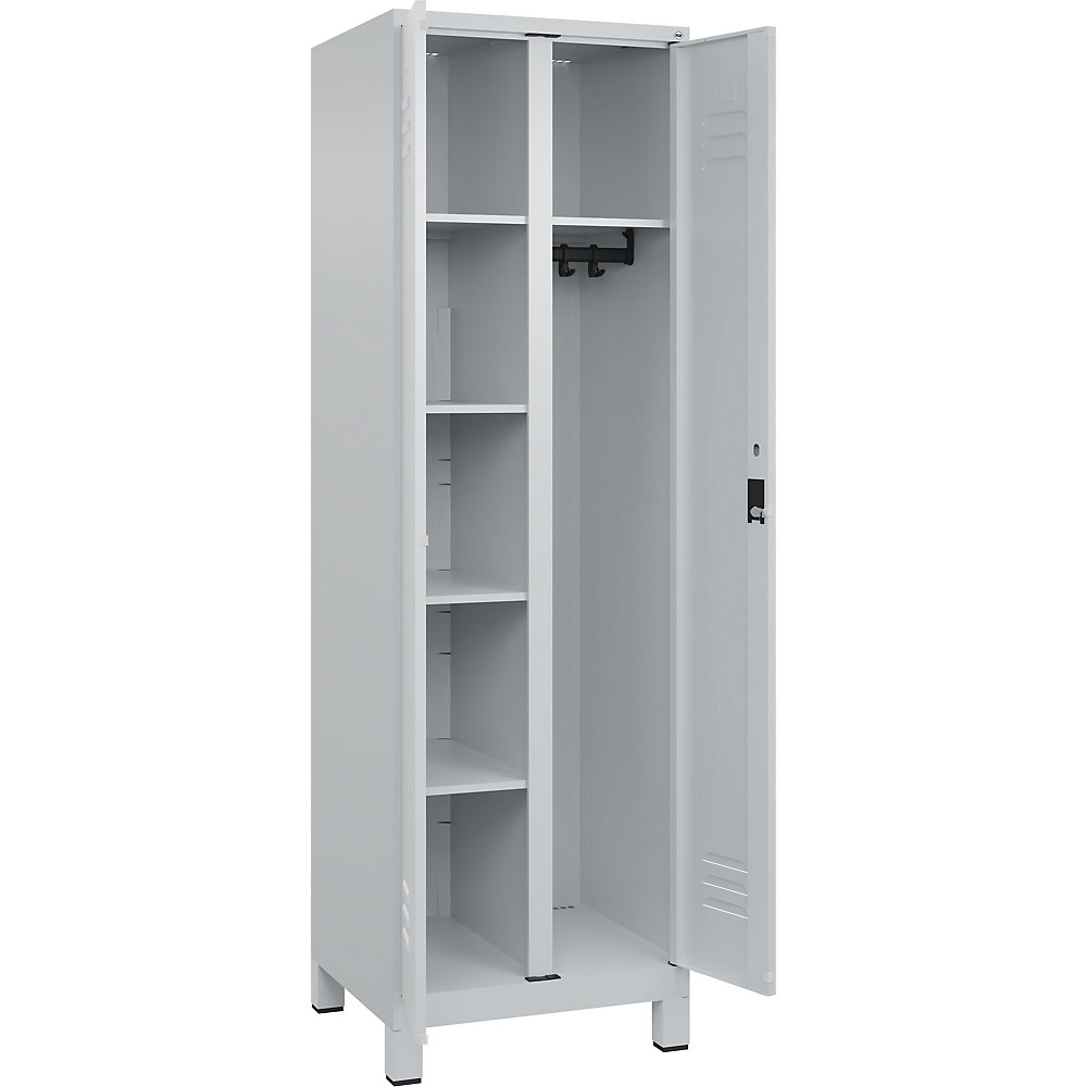 C+P Classic PLUS Cleaning Supplies Locker Light Grey 60x50x195 cm