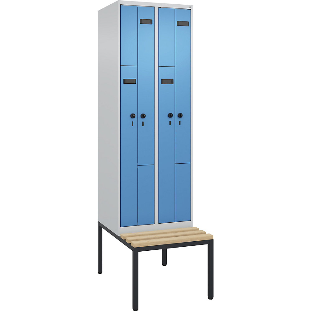 Kaiserkraft Z-Spind Evolo PLUS Locker Light Gray/Light Blue 600mm 2