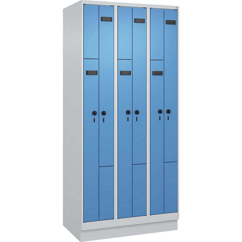 Kaiserkraft Z-Spind Evolo PLUS Locker Light Gray / Light Blue 90x195x50 cm 2
