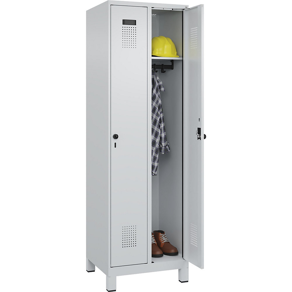 Spind Evolo PLUS Locker 2 Compartments Light Gray 60x195x50 cm 2