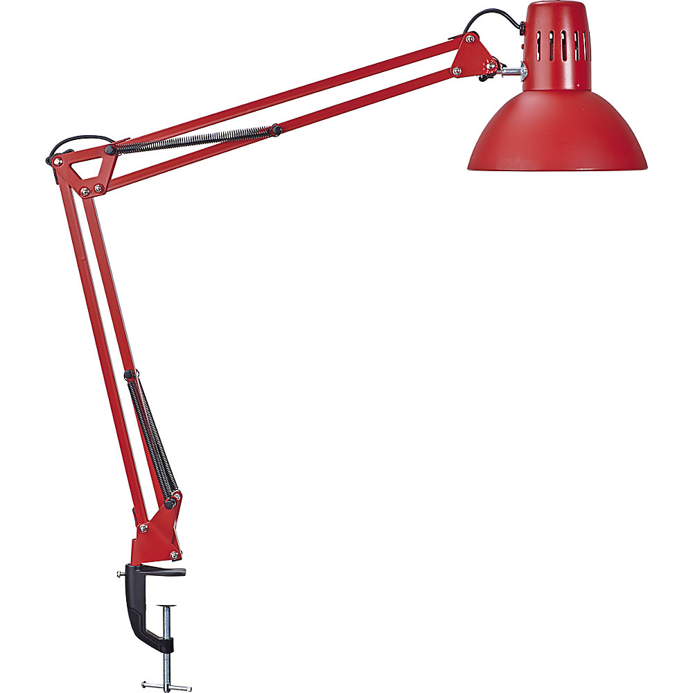 MAUL LED-tafellamp MAULstudy, met klemvoet, rood