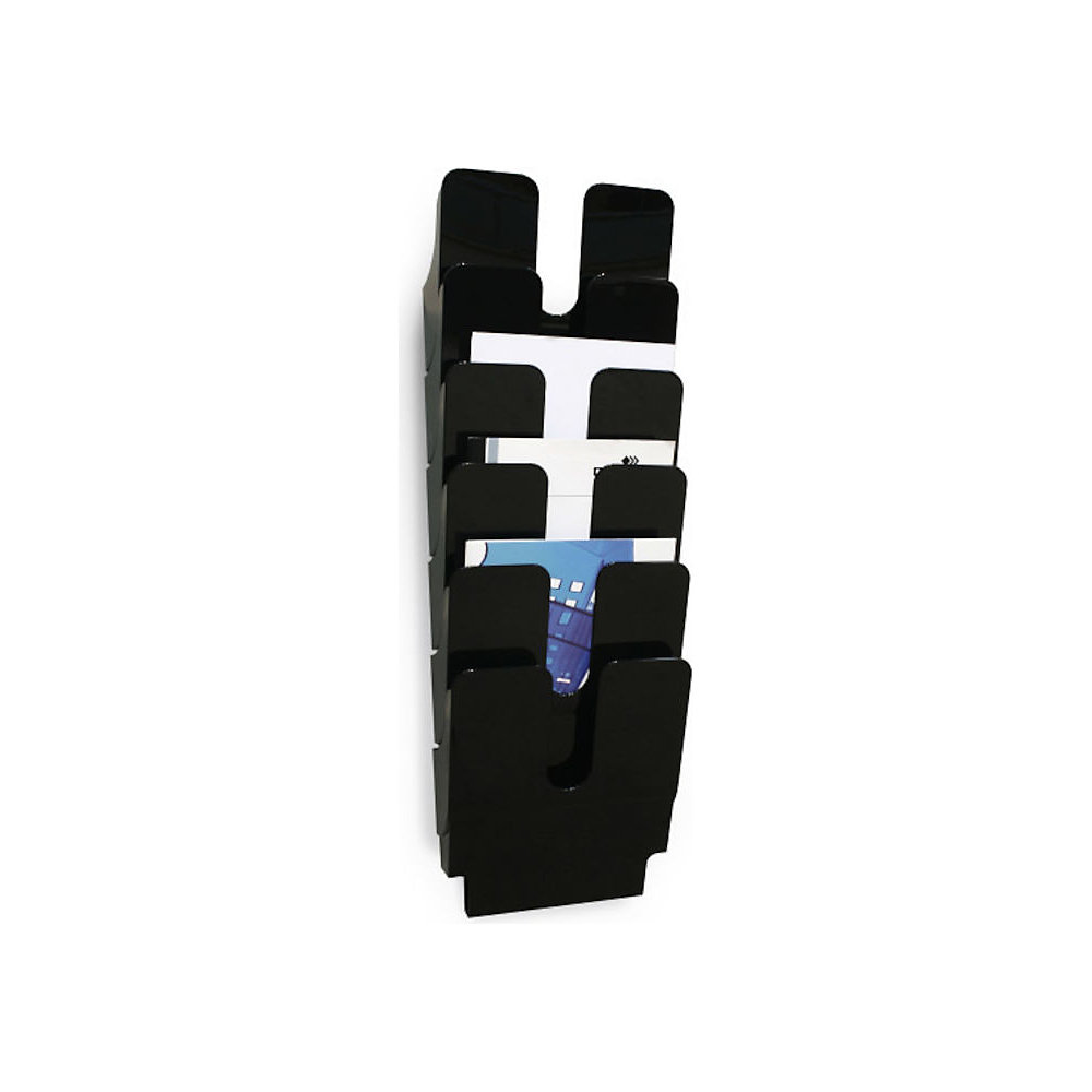 Durable FLEXIPLUS 6 A4 1700008061 Porte-brochures noir DIN A4 Nombre de compartiments 6 1 pc(s) (L x l x H) 247 x 247 x 745 mm