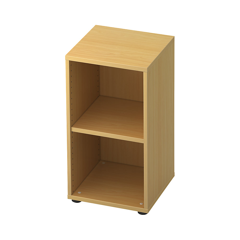 Büroregal, 1 Fachboden, HxBxT 748 x 400 x 400 mm, Buche eurokraft pro