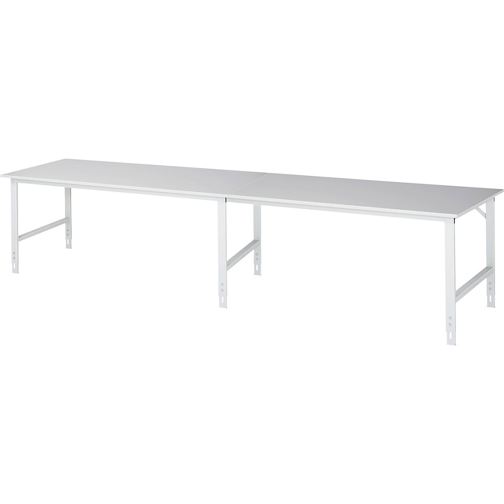 Workbench Height Adjustable Light Gray 4000x1000mm