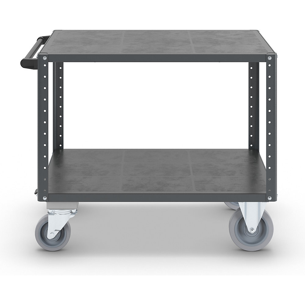 Montagewagen CustomLine, 2 Etagen, mit Zentralstopp, anthrazitgrau eurokraft pro 2