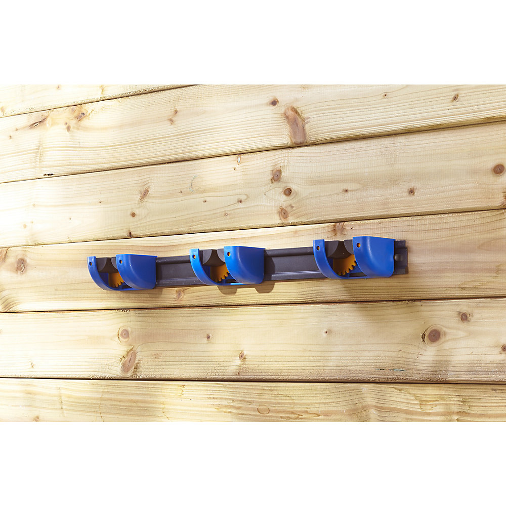 Gerätehalter für die Wand, mit 3 Handgriffen, verschiebbar, LxB 500 x 58 mm Mottez 2