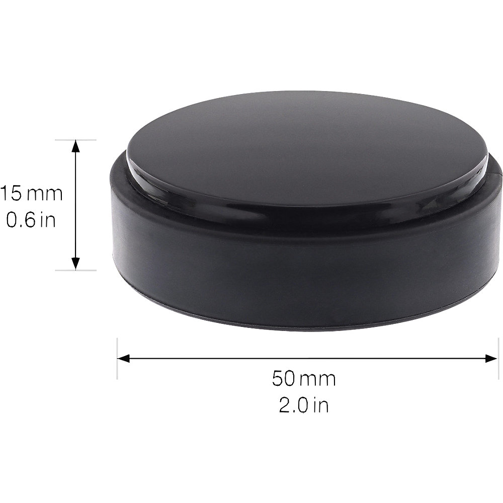 Bodentürstopper, Ø 48,5 mm, VE 4 Stk, 15 mm, schwarz Wagner 2