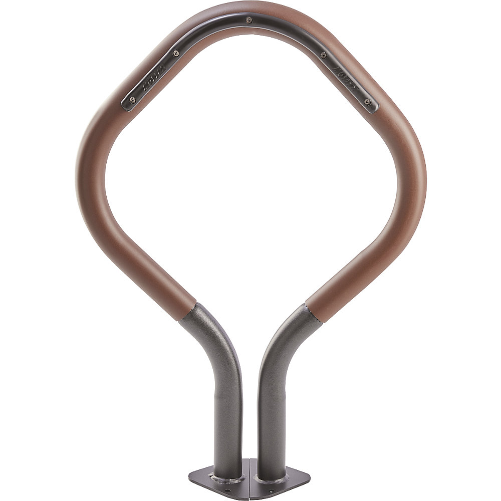 Fahrradständer, 2 Stellplätze, rostbraun lackiert, schwarz Mottez 2