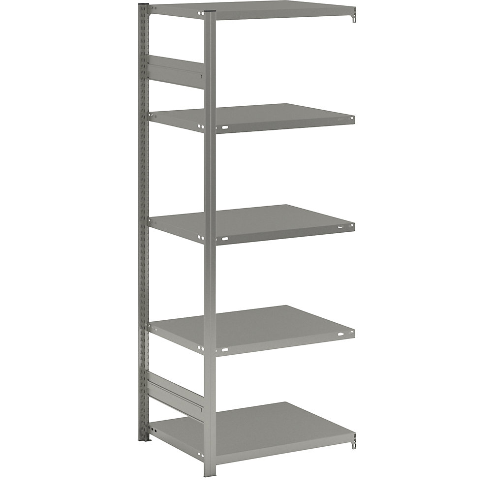 Steckregal, Bauart leicht, doppelseitig, HxBxT 2000 x 750 x 600 mm, verzinkt, Anbauregal eurokraft pro