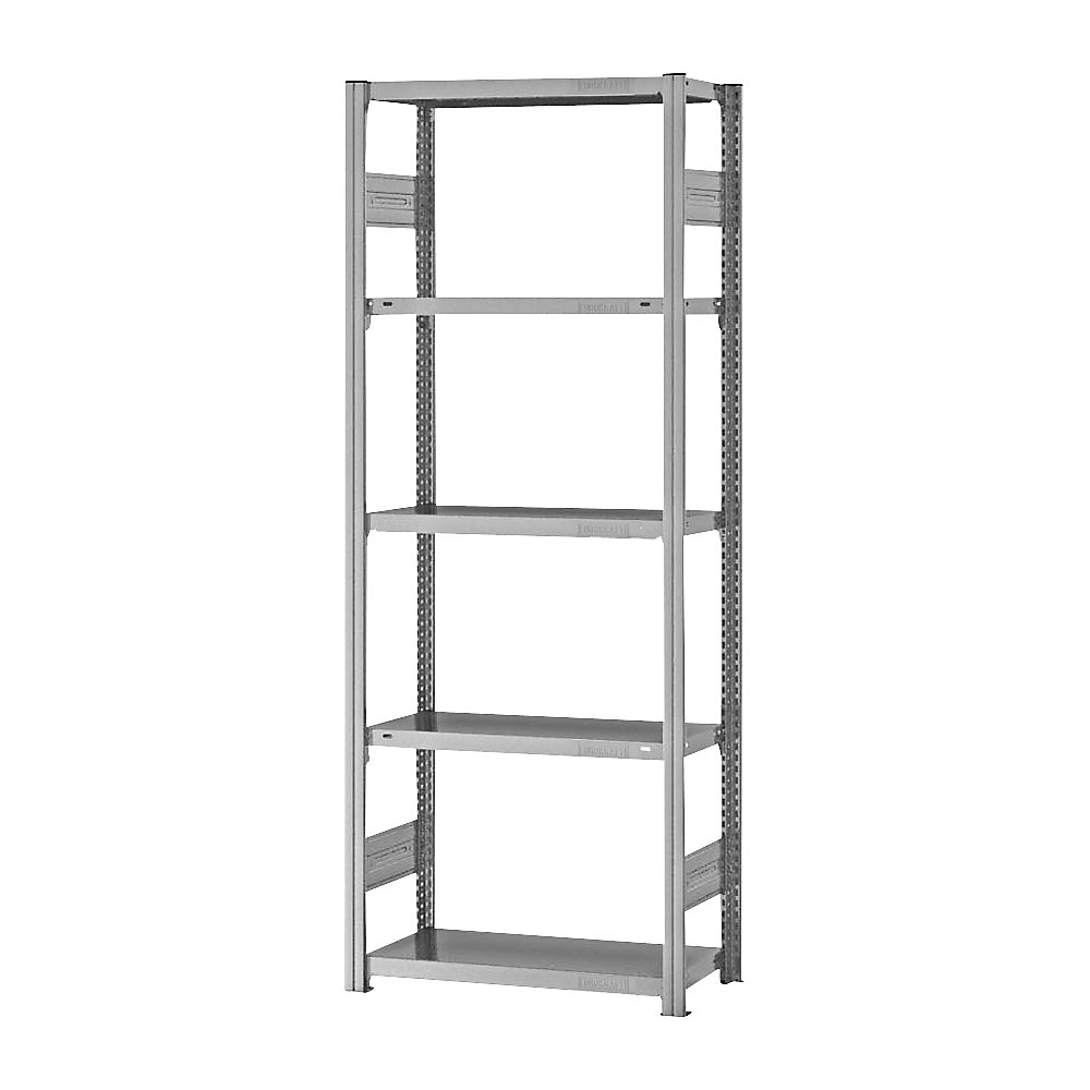 eurokraft pro Estantería ensamblable de almacén, galvanizada, construcción semipesada, altura de estantería 2000 mm, empleo por ambos lados, profundidad de balda 300 mm, estantería básica